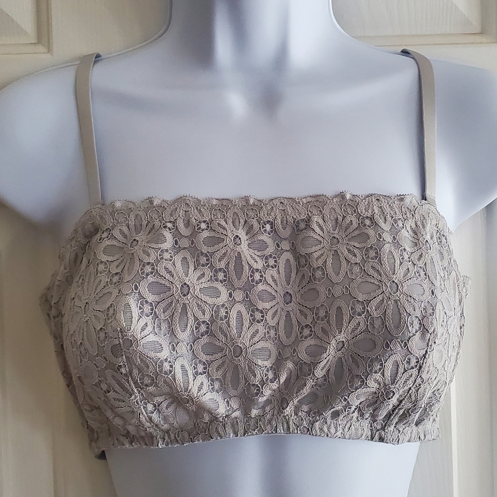 Victoria's Secret Bralette Bra Lace Bra in Blue/Gray Size L